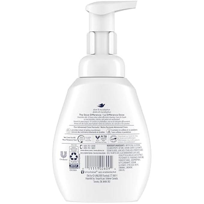 Dove , NOURISHING FOAMING HAND WASH, ALOE & EUCALYPTUS, 10.1 FL OZ (300 ML) - Image 2